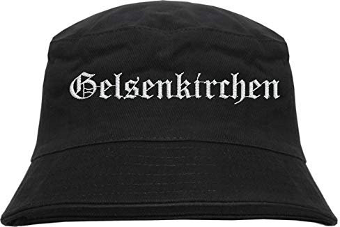 HB_Druck Gelsenkirchen Fischerhut - Bucket Hat - Bestickt - Schwarz S/M