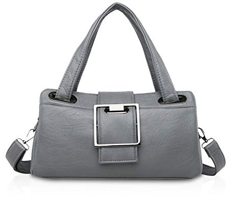 NICOLE & DORIS Damen Handtaschen für Damen Mode Umhängetasche Handtasche Schultertasche Frauen Retro Handtasche PU Leder Grau
