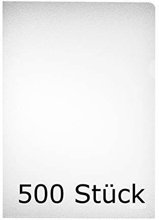 Herlitz 10843753 Aktenhülle A4 PP genarbt Eco., 500er Packung, dokumentenecht