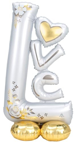 Amscan Anagram 4246511 – L-O-V-E bröllop AirLoonz luftfylld folieballong – 147 cm