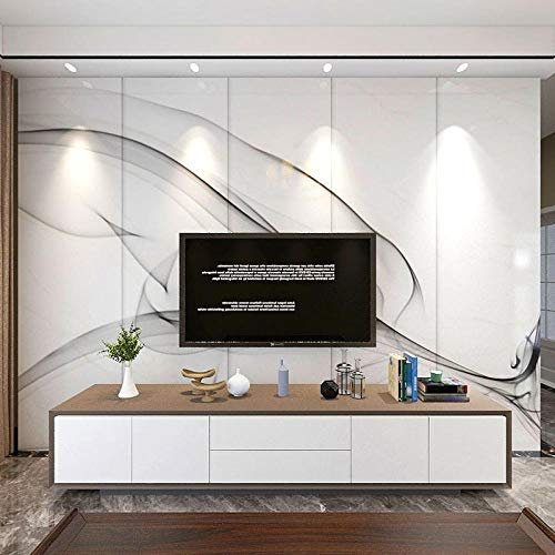 Paysage simple bambou et fibre de bois panneau mural intégré salon TV fond mur installation rapide mur de soutènement imitation marbre-350cmx245cm