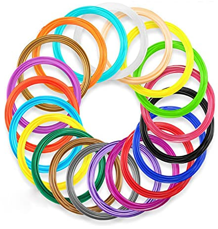 KPFIGHT 3D Pen Filament PLA - 10 Colors, 1.75mm, 120 Feet Total for 3D Printing Pen and Printer