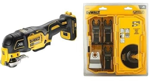 DEWALT DCS356N 18v XR Brushless Oscillating Multi-Tool Body Only & DT20705-QZ Oscillating Multi-Tool Accessory Set in Tough Case