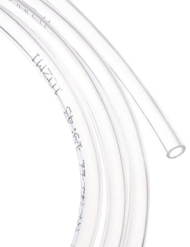 sourcing map Pneumatique Tube - Polyuréthane Air Compresseur Tuyau Tuyau, Appliquer à Air Conduite Transfert (6mm OD 4mm ID, 6Ft, Transparent)