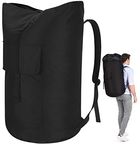 Wäschebeutel Reise Schmutzwäsche XXL 115 Liter, Wäschesack mit 2 Gepolsterte Schultergurte, laundry bag travel, Wasserdicht Wäschetasche Faltbare Aufbewahrungsbeutel, Daypacks Seesack Rucksack