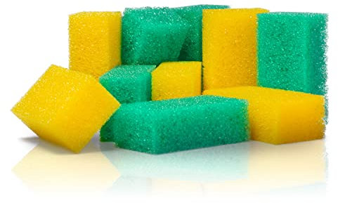 Bio-mex® - 10 esponjas especiales para limpieza con detergente sólido y líquido, no raya.