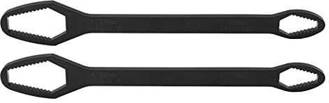 BestAlice - Juego de Llaves Universales de 2 Piezas, 8 a 22 Mm, Herramientas de Llave Ajustable de Doble Extremo Autoajustable, Herramientas Ajustables de Llave Universal(H (electroforesis negra))