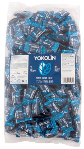 Caramelos Cerdán - Caramelo sin Azúcar Yokolín Sabor Menta Extra Fuerte | Bolsa 1 kg | Caramelo Duro Redondo Sin Gluten ni Alérgenos | Ideal para Fiestas, Eventos y Cumpleaños | Extra Fuerte | Caramelo Duro Redondo Sin Gluten ni Alérgenos | Ideal para Fiestas, Eventos y Cumpleaños