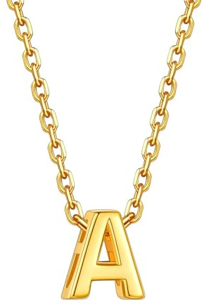 Supcare Buchstaben Kette für Damen Mädchen Letter A-Z Halskette Initial Buchstaben Anhänger Alphabet A-Z Buchstabenkette Gold Kette Namenskette Personalisiert Halskette für Weihnachten Geburtstag