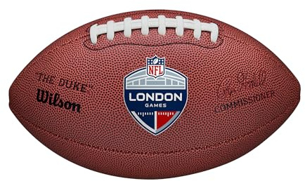 Wilson Replica Del Pallone da Football Duke Dei London Games NFL, Realizzato In Pelle di Qualità Superiore e Schiuma Robusta, Per Lanci Precisi, Colore: Marrone, Taglia Ufficiale