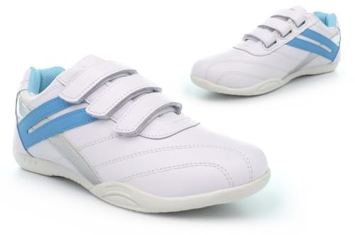 Womens Casual Trainers Womens Casual Shoes Touch Fastening Trainers Womens Trainers Womens Shoes Ladies Trainers Ladies Casual Shoes Ladies Casual Trainers White/Blue