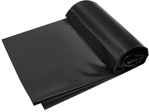 2x3m 3x4m 4x6m 5x8m Teichfolie, 5 Mil dicke Teichfolienunterlage für Außenteiche, flexible HDPE-Teichfolie für Koi-Fische, für Garten, Wasserfall, Bach, Springbrunnen, Wasserlandschaft(3x6m)