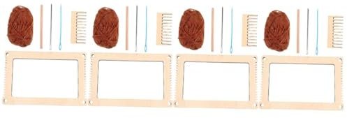 NUOBESTY 4 Sätze bastel Set für Hand mini Loom Mini-Webrahmen mini webstuhl Stricker Strickspielzeug für kreatives Webstuhlspielzeug Webspielzeug für Kabel