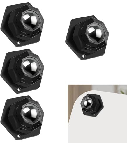 Kzouenzu Ruote Per Mobili Pesanti [4 Pezzi], Ruote Per Spostare Mobili Pesanti, Rotelle Girevoli Autoadesive A 360°, Adatte Per Elettrodomestici E Carrelli