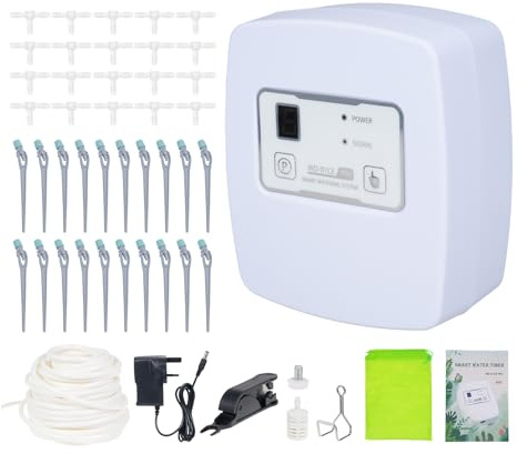 Mulcort Automatic Watering System,Drip Irrigation Kit for Indoor Plants,1-4 Adjustable Water Pressure/Intelligent Timing/Built-in Water Pump/Remote Control/Protection Switch Function