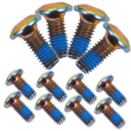 Milisten 12pcs Screws for Bike Brake Pad Titanium Steel Screws Box for Mountain Bike