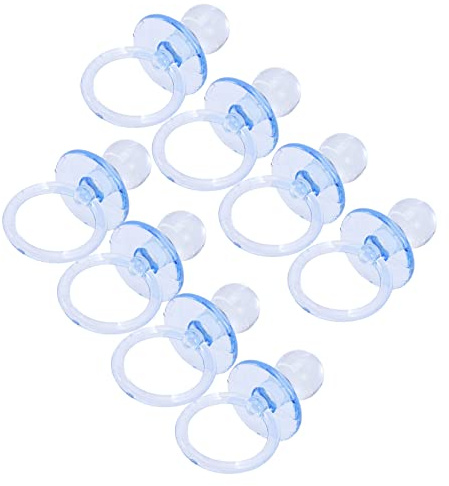ifundom 20pcs Mini Baby Pacifier Favors Plastic Blue Baby Shower Decoration Party Supplies for Boys Table Scatter