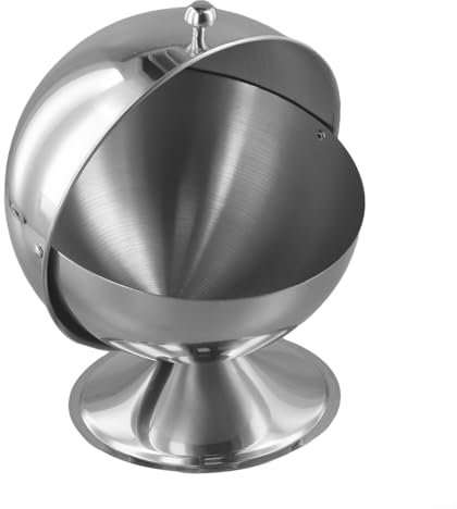 Zuccheriera in acciaio inox, barattolo per caramelle con coperchio superiore arrotolabile, contenitore per cubetti di zucchero, noci e mente, design apribile
