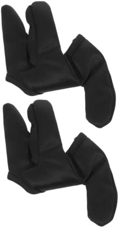 Anneome 2 Stück Hitzebeständige Set Friseur Fingerhandschuhe für Haarstyling Schutz für Lockenstab und Glätteisen für Zuhause und Salon