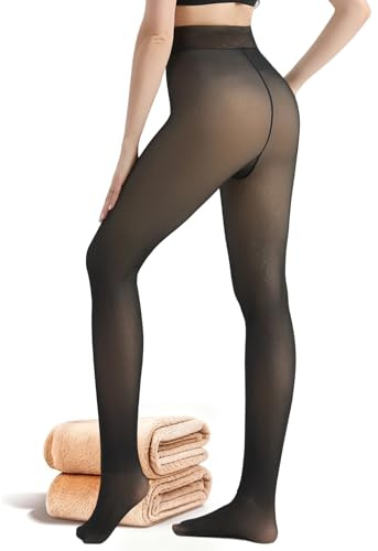 ViShawtek Collant Polaire Femme, Legging Thermique Hiver, Fleece Tights