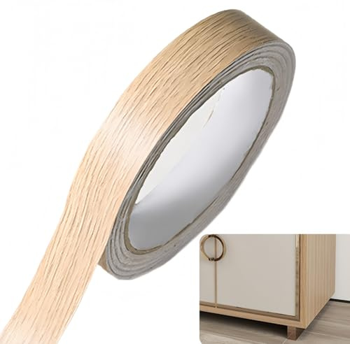 Nastro autoadesivo Ginkgo con venature del legno, 18 mm x 10 m, per nastri per mobili, nastro pre-incollato senza stirare, striscia per bordi impiallacciati in legno, nastro per lavori di restauro fai