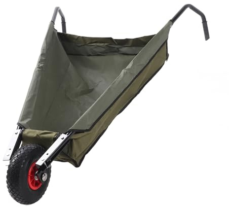 EBTOOLS Brouette de Jardin Pliable avec Un Sac de Grande capacité et Un Cadre en Acier pour Un Travail de Cour Facile