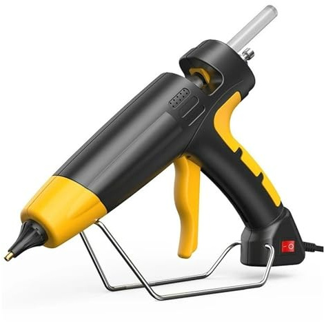 WAFOHSR 800w Professional Hot Melt Glue Gun With Copper Nozzle Use 11mm Glue Sticks Plastic Repair Tools Widely Applications(800W-Switch-Yellow)