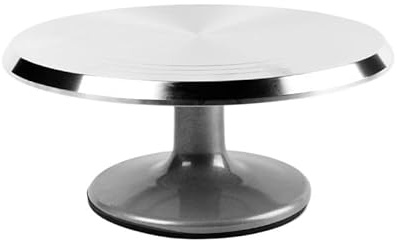DMLAYHP Töpferscheibe 12-Zoll Aluminium Legierung Dekorieren Plattenspieler Dekorieren Tisch for Geburtstag Kuchen Plattenspieler Haushalt Backen Werkzeuge(1)