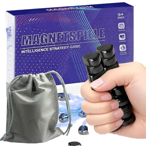 XINCHEN Magnetisches Schachspiel, 20 Stück Magnet Spiel, Magnet Schach, Tisch-Magnetspiel,Pädagogisches Schachspiel Damespiel Magnetic Tragbares Schachbrett Partyzubehör für Familientreffen und Reisen