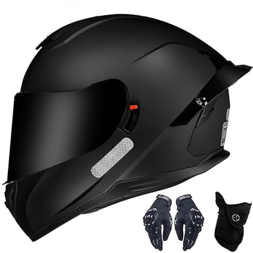 CNNGU Casco De Motocicleta, Casco Modular De Cara Completa, Cascos De Motocicleta Integrales Modulares Plegables Aprobados por La ECE con Doble Lente, M ~ XL