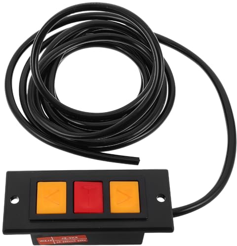 UKCOCO Interruptor para Persianas Enrollables Eléctrico Botón Pulsador de 3 Metros Cable, Compatible para Garajes, Apartamentos y Puertas Comerciales, Control de Acceso Seguro y Versátil