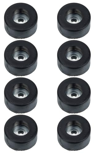 Kichvoe Tappetini Conici Isolanti in Gomma Nera 38x20 Mm per Punte Altoparlanti 8 Pezzi, Cuscinetti Protezione Pavimento per Amplificatori e Diffusori Audio, Accessori Audio Professionali