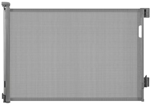 Sekey Treppenschutzgitter Ausziehbar 0-150 cm, Höhe 97 cm, Feste Schraubmontage Türschutzgitter, Kindersicherheitsgitter für Tür, Treppe, Hunde & Katzen, Türschutzgitter Schwarz Grau