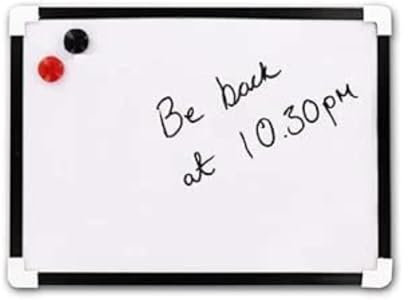 G4GADGET A4 Dry Wipe Magnetic Whiteboard Mini Office Notice Memo White Board and Eraser