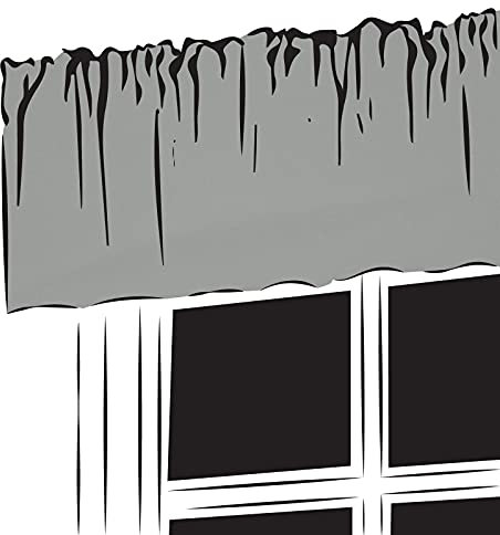 Caravan Curtains Valance Pelmet Fully Lined - 3 pencil pleat Plain 100% Polyester fabric (Grey, 90 Width x 8 Drop Valance)