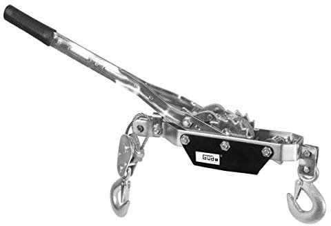 Güde 38350 - Cavo a leva manuale HS 2000 (struttura stabile in acciaio zincato, 2 cricchetti, puleggia), 57,5 x 7,5 x 2,2 cm