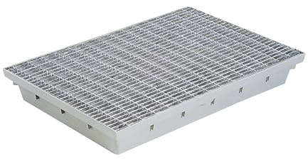 MEA Paillasson Encastrable en SMC 60x40x8 cm avec Grille Caillebotis en Acier Galvanisé Maille 30x10 – pour Entrées de Bâtiments – Antidérapant et Résistant