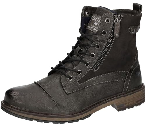 MUSTANG Herren Stiefelette Schnürboot Zierreißverschluss 4157-503, Größe:43 EU, Farbe:Grau