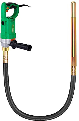 Anbull Vibreur Beton Electrique,1600W 2m Aiguille Vibrante, Aiguille Vibrante Pour Beton 5000 tr/min, Vibrateur à Béton est de 35 mm, Avec poignée
