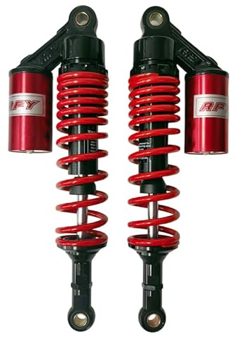 Hegeiisy 320mm 12.5 pollice 7mm Molla Universale Moto Ammortizzatori Posteriore Sospensione ATV Quad Scooter Dirt Bike Per CBR600 CBR400 CB500 YZF XC EXC XCF Rosso Nero | Universale per ATV, quad, scooter, dirt bike. Portata 200 kg per coppia, adatto per CBR600 CBR400 CB500 YZF XC EXC XCF