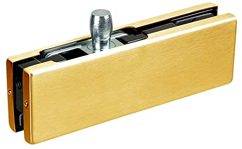 Stainless Steel 304 Patch Fittings Compatible with 1/2 (12mm) Thickness Glass Door, Overhead Patch, Gold Finish PF-PI12-G