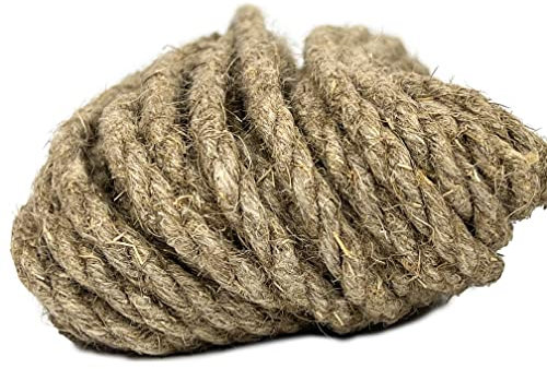 Corda intrecciata in lino 8-18 mm x 10 m, di alta qualità, per decorazione della casa (12 mm)