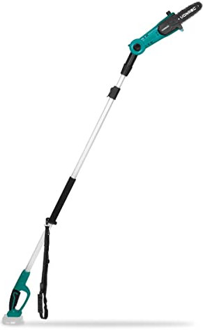 VONROC Élagueuse sur perche sans fil 20V (sans batterie, ni chargeur rapide) - Tête inclinable - Perche extensible (200-260 cm) - Chaine 44T, 5m/d