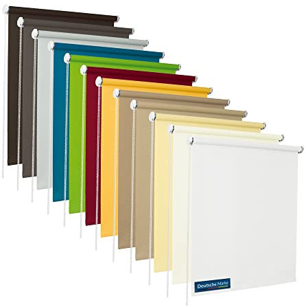 TEXMAXX® Rollo lichtdurchlässig und Blickdicht mit Bohren - 70 x 180 cm Stoffbreite (Rollobreite 75 cm) in Orange/Rollos für Fenster mit Bohren als Sichtschutz Fenster innen inkl. Zubehör