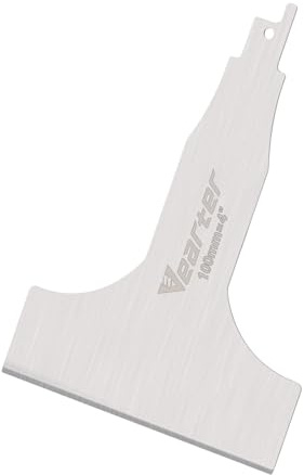 Vearter 4 inch (100mm) Reciprocating Saw Blade Saber Shovel, Stainless Steel Scraper Cleaning Tool for Removing Tile Grout Glue Gaps, etc.…