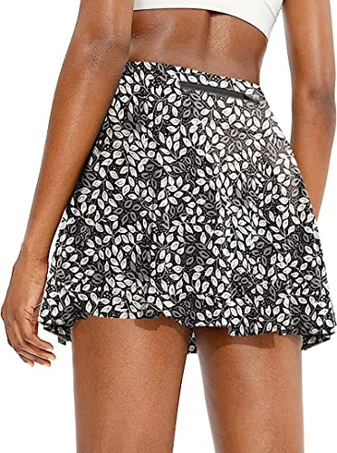 Jhsnjnr Womens Active Tennis Skort Pleated Athletic Skirt for Sports Running Golf with Pockets Shorts