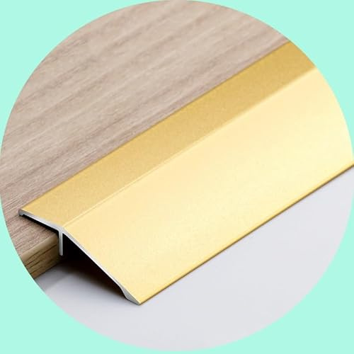WInara Übergangsprofil Höhenausgleich 3mm-15 mm Ausgleichsprofil, Boden Übergangsleiste, Übergangsschiene for unebene Böden/Türen/Teppiche/Fliesen (Color : Gold, Size : 1 * 90cm (3ft))