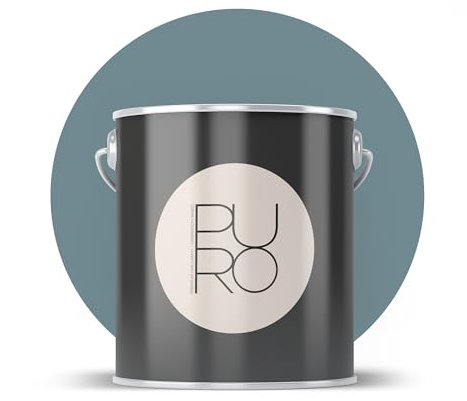 Livingwalls PURO Premium Wandfarbe c3011 - Malerfarbe mit sehr hoher Deckkraft - matte hochwertige Innenfarbe in Blau, Grün - 2,5l