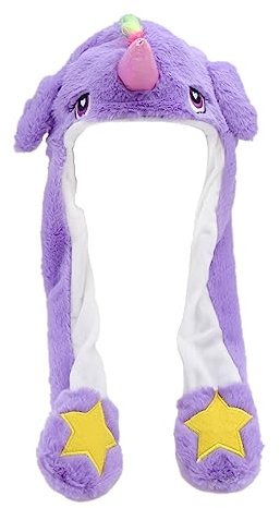 ibasenice Einhorn Mütze Mit Beweglichen Ohren Lustiges Plüschspielzeug Für Junge Mädchen Erwachsene Für Karneval Partys Fotoshootings