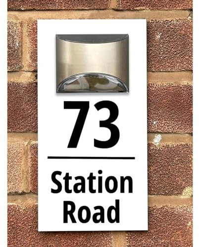 Plaque de numéro de maison solaire personnalisée, plaque d'adresse, nom de rue, numéro de maison lumineux LED pour l'extérieur, panneaux de porte modernes pour maison, rue, jardin, cour
